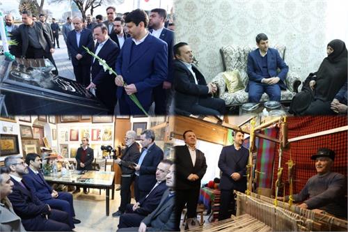 ادای احترام به شهدا و دیدار با هنرمندان و فناوران قزوینی