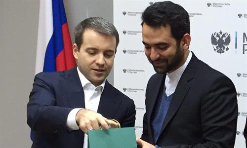 دیدار معاون وزیر ارتباطات و فناوری اطلاعات با وزیر مخابرات و ارتباطات جمعی روسیه