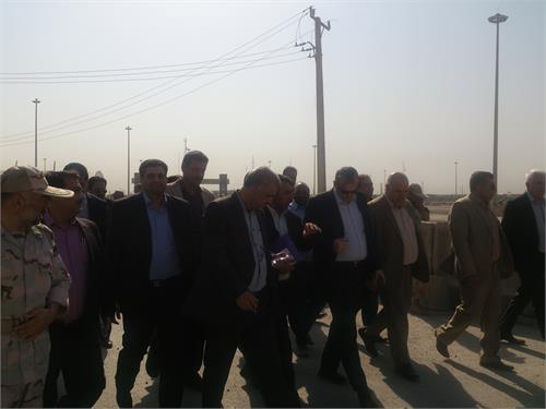 بازدید مدیرکل ارتباطات و فناوری اطلاعات خوزستان به همراه مسئولین کشوری  و استانی از مرزهای شلمچه و چذابه