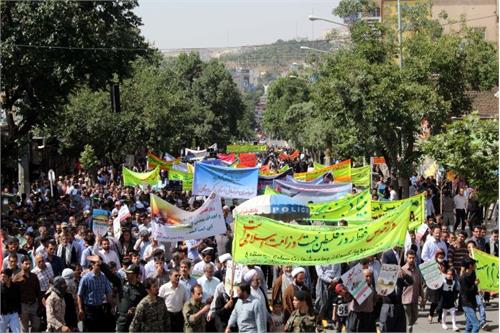 حضور اداره کل ارتباطات وفناوری اطلاعات استان کردستان در راهپیمایی روز جهانی قدس