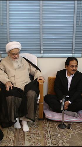 وزیر اقتصاد اندونزی با حضرت آیت الله صافی گلپایگانی دیدار کرد
