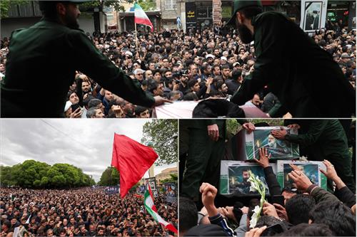 تمهیدات ارتباطی در آیین وداع مردم با پیکر شهید جمهور در شهرهای قم، تهران، بیرجند و مشهد