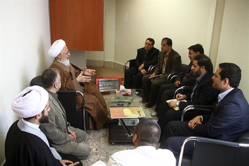 دیدار مدیر کل و معاون محترم وزیر ارتباطات با حضرت آیه الله العظمی جوادی آملی
