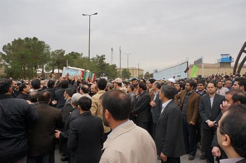شرکت مدیر کل و کارکنان ict استان در مراسم تشییع پیکر شهید مدافع حرم